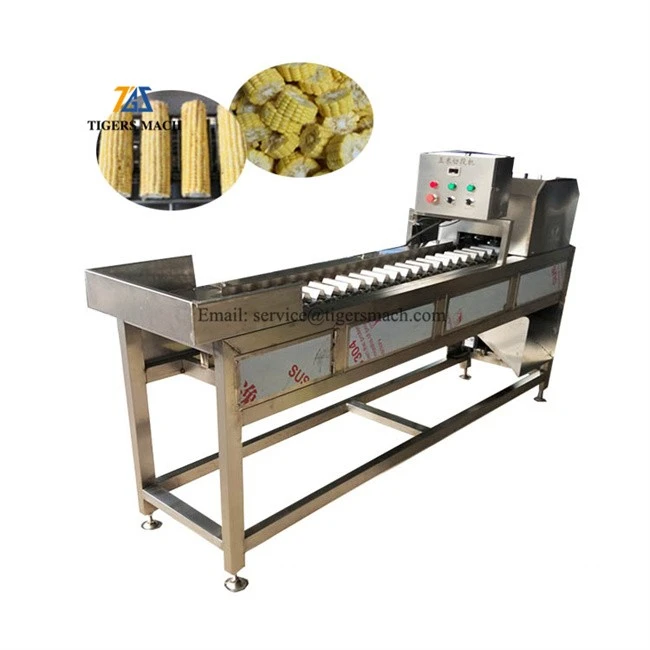 Fresh frozen corn cutters machine, equipment for handling frozen corn from automatic corn processing line