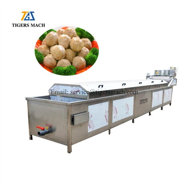 Efficiency shrimp meat ball molding machine, beef ball formed cooked and cooling process line