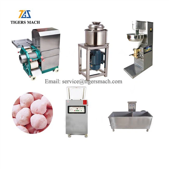Meat ball with filling formed machine, cooking process line